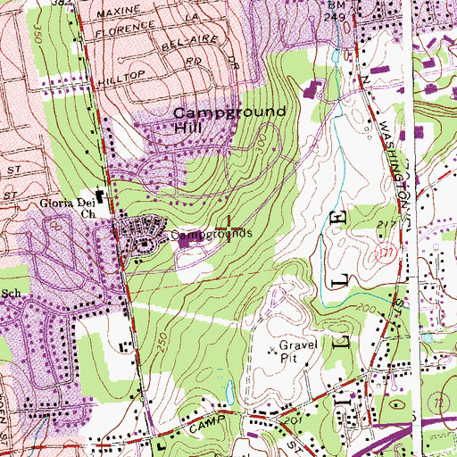 Topographic Map of Northwest Park, CT