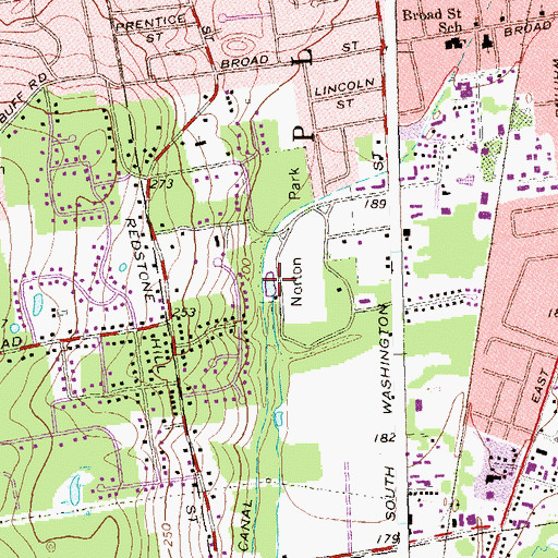 Topographic Map of Norton Park Pond, CT
