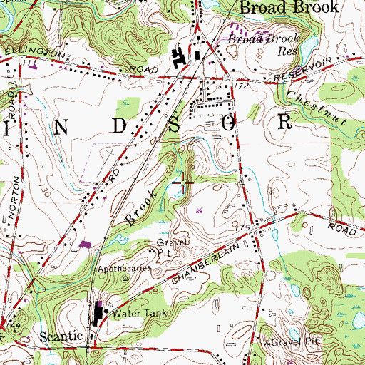 Topographic Map of Osborne Pond, CT