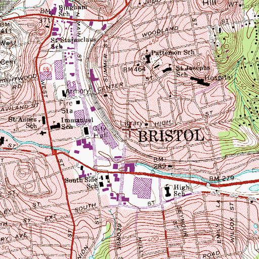 Topographic Map of Pentecostal Zion Church, CT