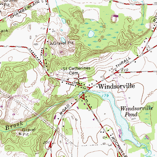 Topographic Map of Pierce Memorial Park, CT