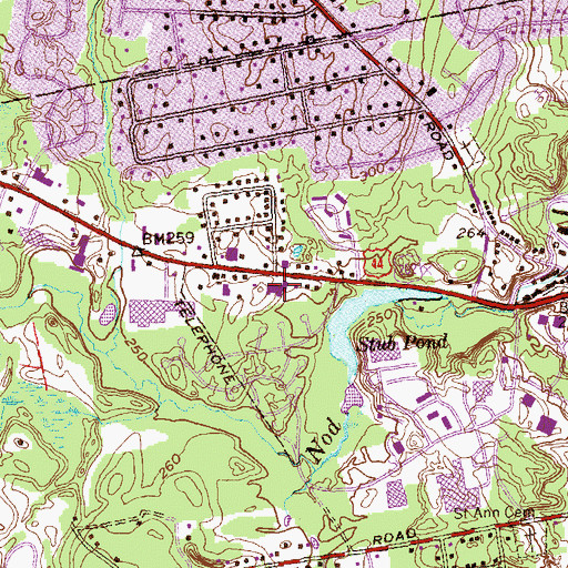 Topographic Map of Plaza 44 Shopping Center, CT