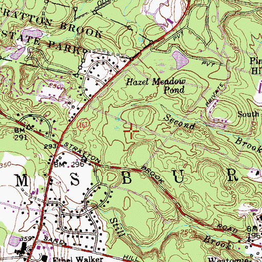 Topographic Map of Powder Forest Business Park, CT