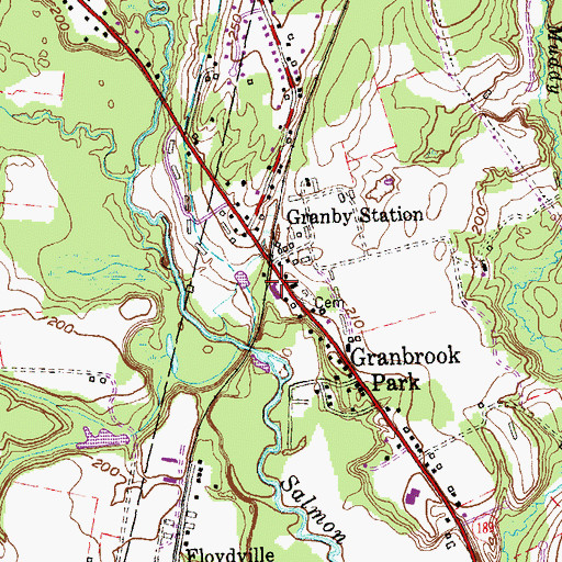 Topographic Map of R Dudley Seymour School, CT