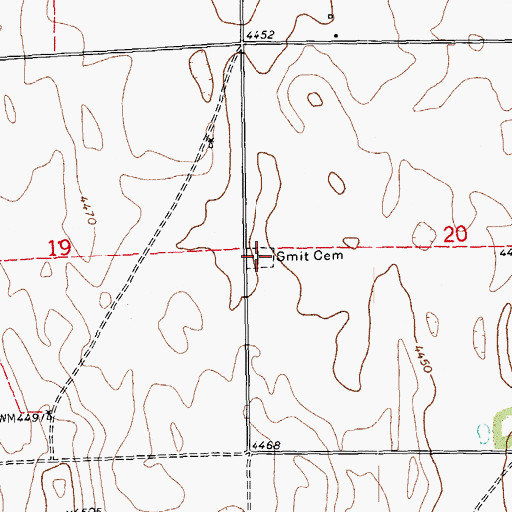 Topographic Map of Smit Cemetery, CO