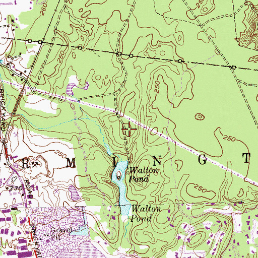 Topographic Map of Recreation Association Winding Trails Camp, CT