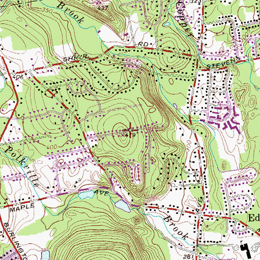 Topographic Map of Round Hill, CT