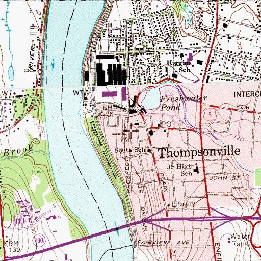 Topographic Map of Saint Andrew Episcopal Church, CT