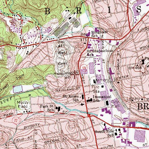 Topographic Map of Saint Demetrios Greek Orthodox Church, CT