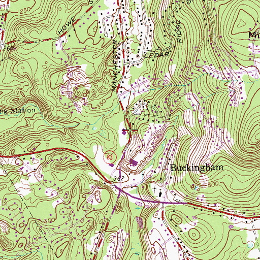 Topographic Map of Saint Dunstan Church, CT
