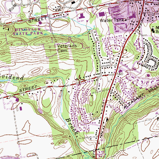 Topographic Map of Saint Elizabeth Seton Church, CT