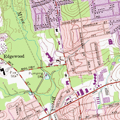 Topographic Map of Saint Gregory Roman Catholic Church, CT