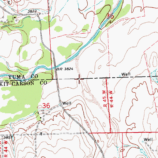 Topographic Map of Dry Gulch, CO