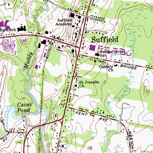 Topographic Map of Saint Josephs Convent, CT