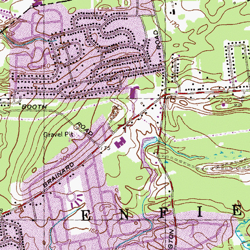 Topographic Map of Saint Martha Roman Catholic Church, CT