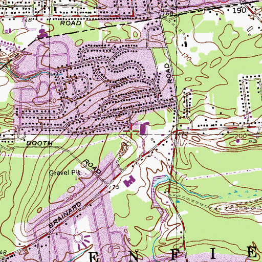 Topographic Map of Saint Martha School, CT