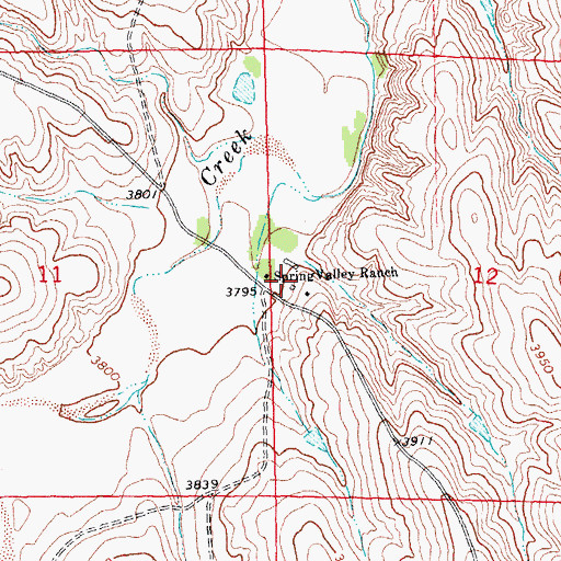 Topographic Map of Spring Valley Ranch, CO