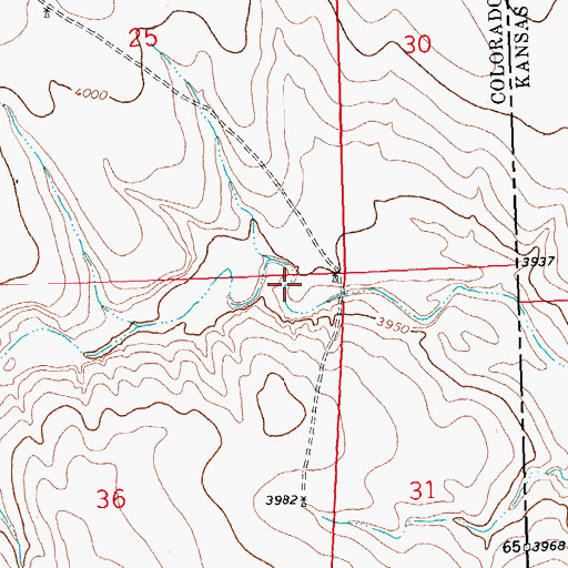 Topographic Map of Little Beaver Creek, CO