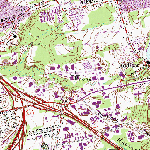Topographic Map of Salmon Brook Corporate Park, CT