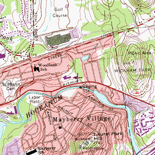 Topographic Map of Salvation Army New Life Center, CT