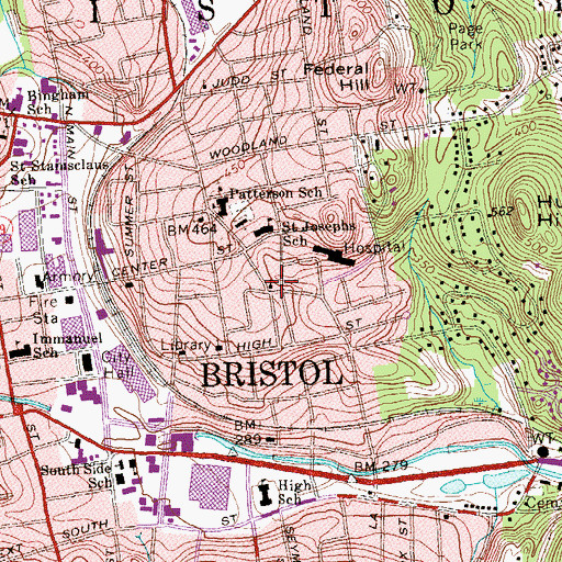Topographic Map of Seventh Christian Star of Jacob Pentecostal Church, CT