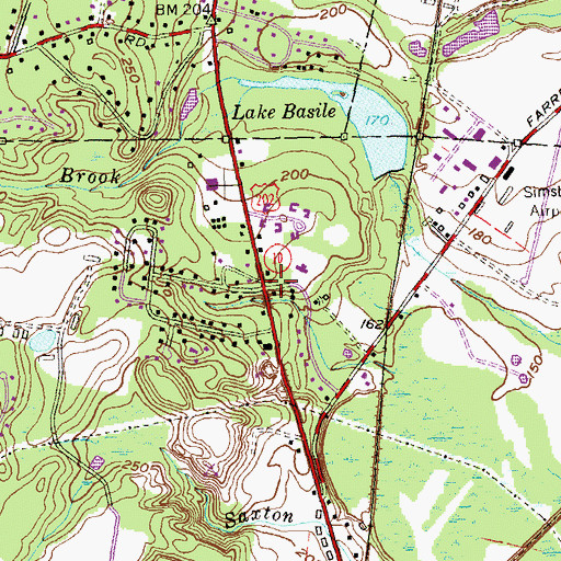 Topographic Map of Shepherd of the Hills Lutheran Church, CT