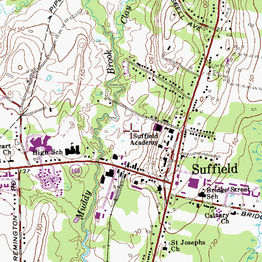 Topographic Map of Sherman Hill, CT