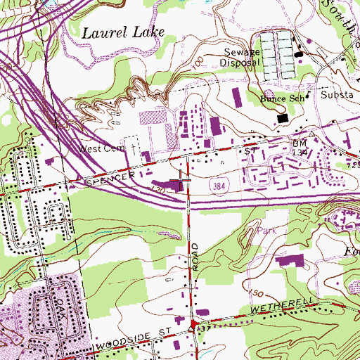 Topographic Map of Shoprite Shopping Center, CT