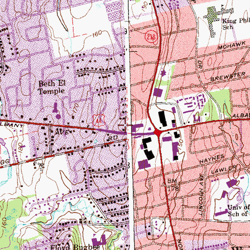 Topographic Map of Shuvah Yisrael Messianic, CT
