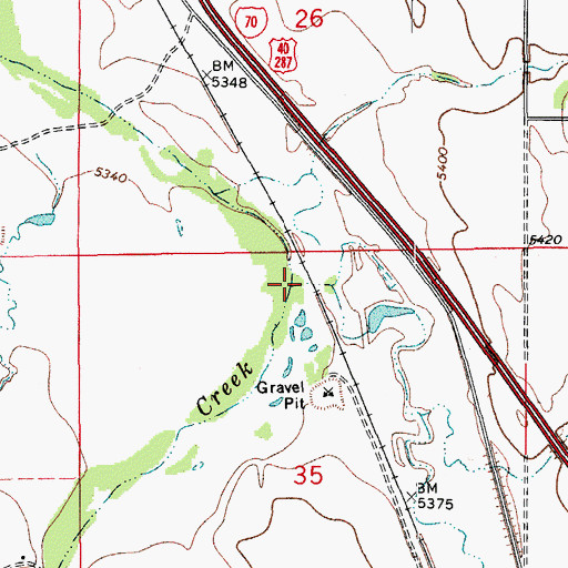 Topographic Map of Agate Creek, CO