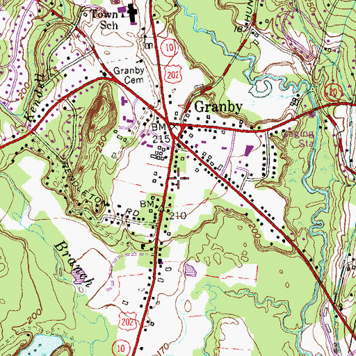 Topographic Map of South Congregational Church, CT