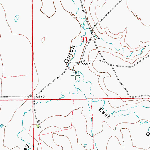 Topographic Map of East Godfrey Gulch, CO