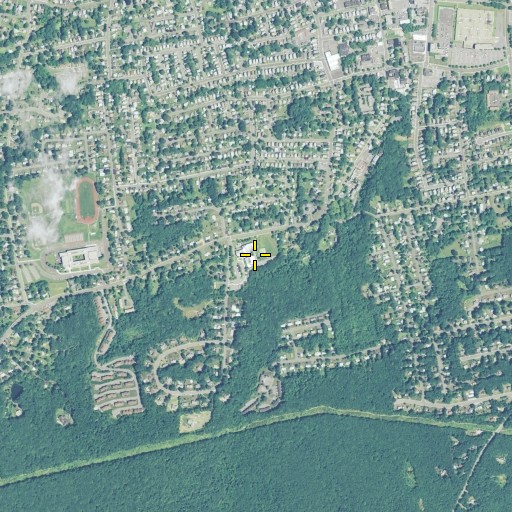 Aerial/Satellite Image of South Side Elementary School, CT