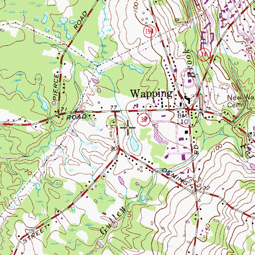 Topographic Map of South Windsor Post Office, CT