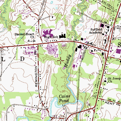 Topographic Map of Stony Brook Park, CT