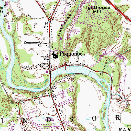 Topographic Map of Strawberry Meadow Brook, CT