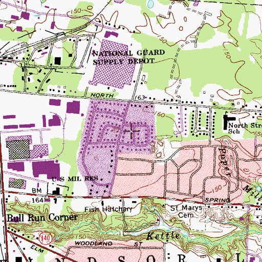 Topographic Map of Suffield Industrial Area, CT