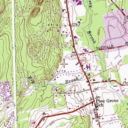 Topographic Map of Sycamore Hills Recreation Area, CT
