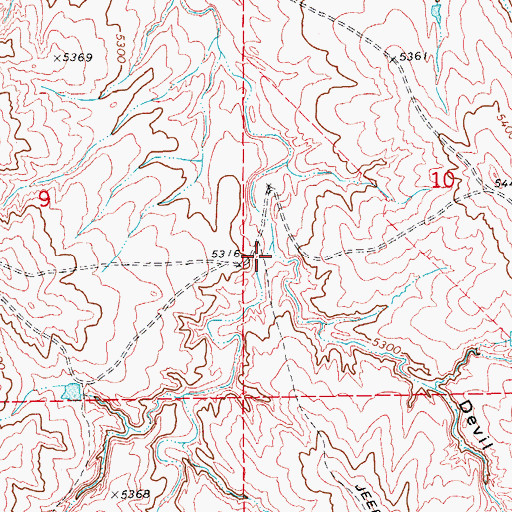 Topographic Map of Devil Canyon, CO