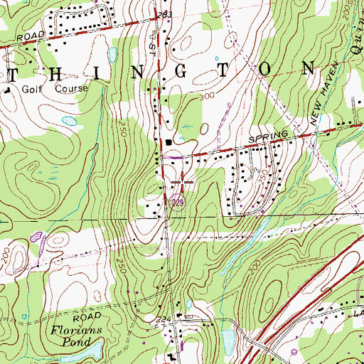 Topographic Map of Tabernacle Christian Church, CT
