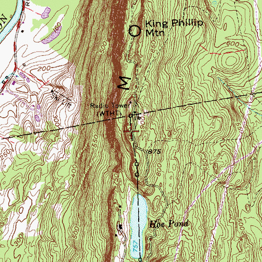 Topographic Map of Talcott Mountain State Park, CT