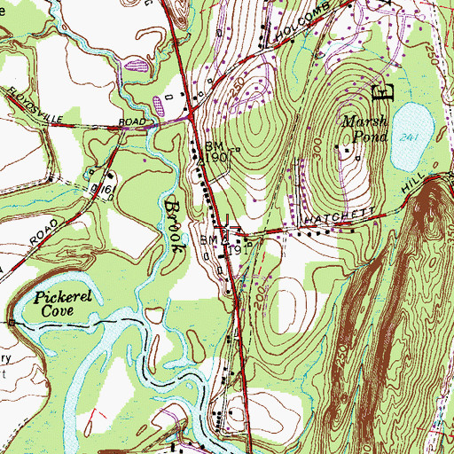 Topographic Map of Tariffville Center, CT