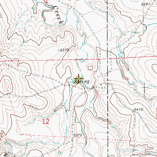 Topographic Map of T Draw, CO