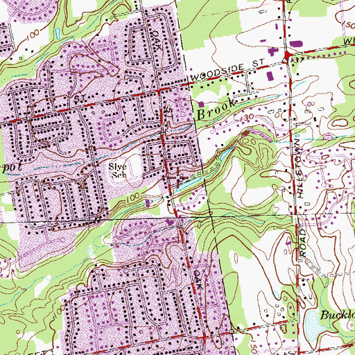Topographic Map of Temple Beth Tefilah, CT