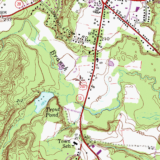 Topographic Map of The Gables, CT