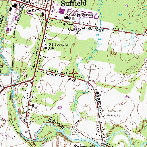 Topographic Map of Third Baptist Church, CT