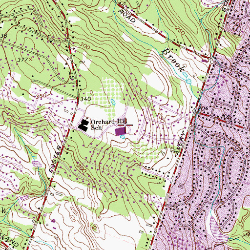 Topographic Map of Timothy Edwards School, CT