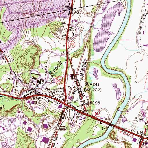 Topographic Map of Towpath Elementary School, CT
