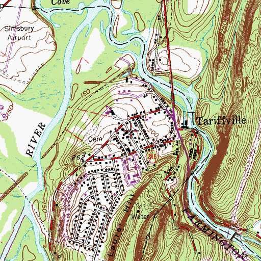 Topographic Map of Trinity Episcopal Church, CT