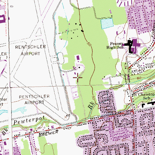Topographic Map of Tudor Village, CT